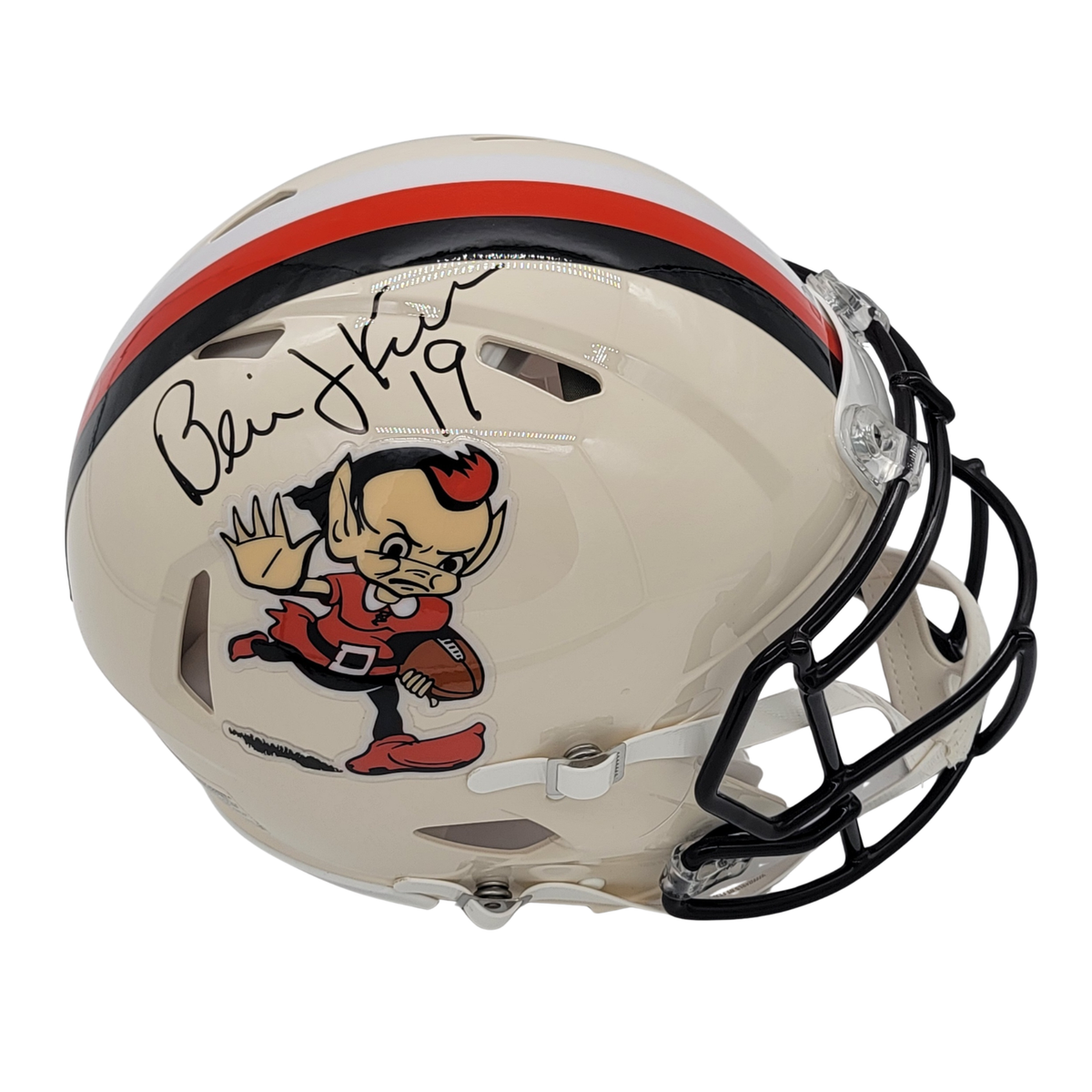 Bernie Kosar Signed Cleveland Browns Retro Authentic Full Size Helmet - Beckett-Powers Sports Memorabilia