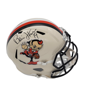 Bernie Kosar Signed Cleveland Browns Replica Retro Full Size Helmet - Beckett-Powers Sports Memorabilia
