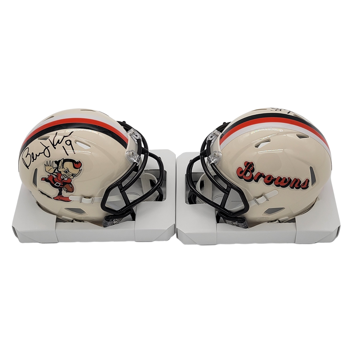Bernie Kosar Signed Cleveland Browns Retro Mini Helmet - Beckett-Powers Sports Memorabilia