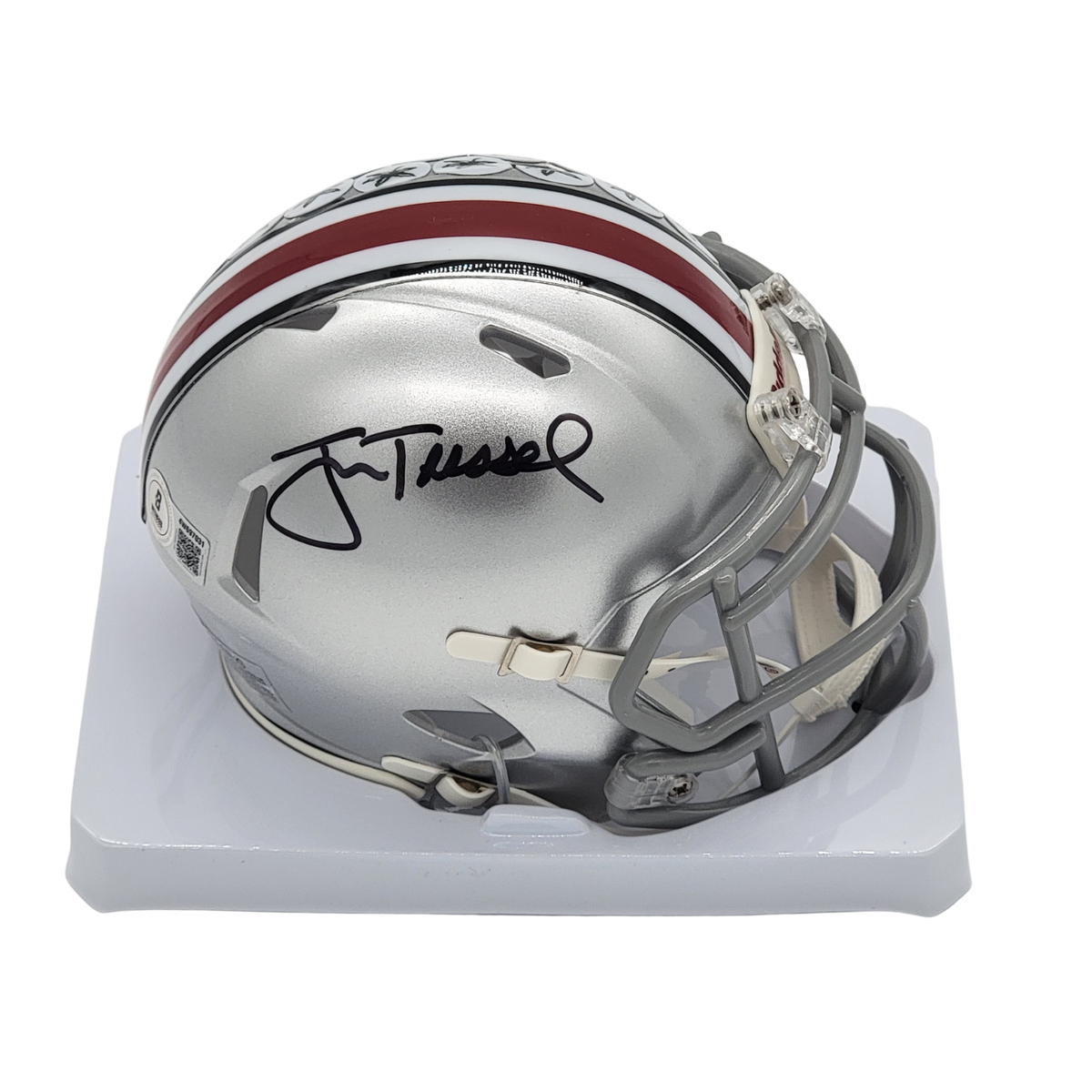 Jim Tressel Signed Ohio State Mini Helmet - Beckett-Powers Sports Memorabilia