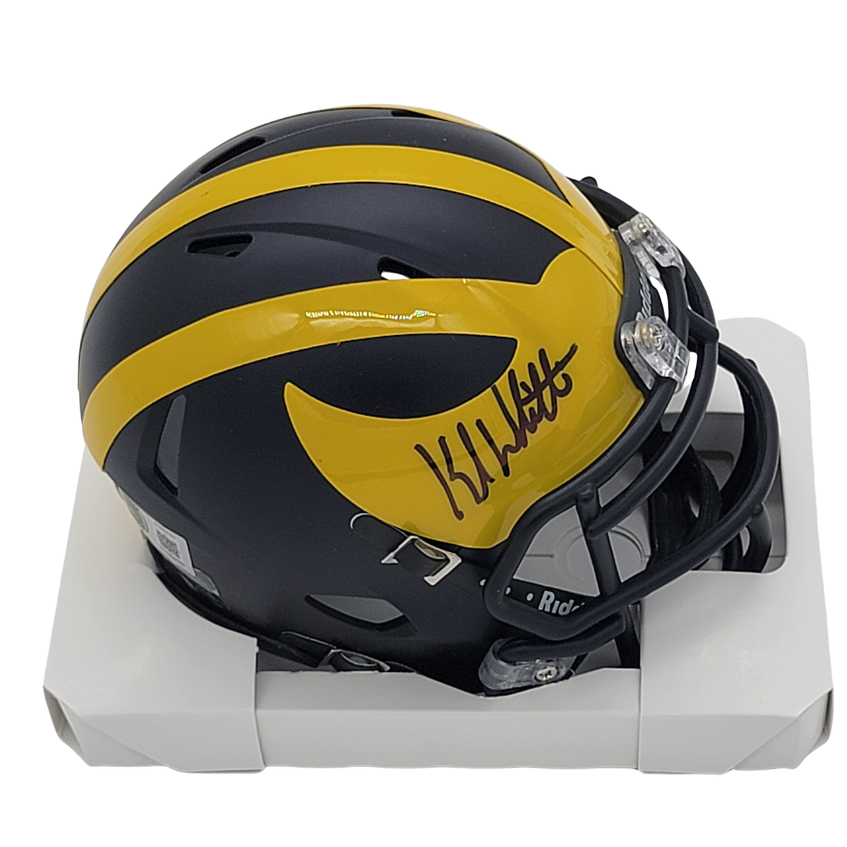 Kyle Whittingham Signed Michigan Wolverines Mini Helmet - Beckett-Powers Sports Memorabilia