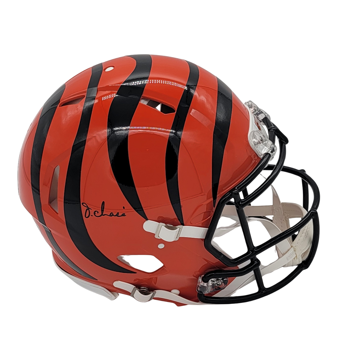 Ja'Marr Chase Signed Cincinnati Bengals Speed Authentic Full Size Helmet - Beckett-Powers Sports Memorabilia