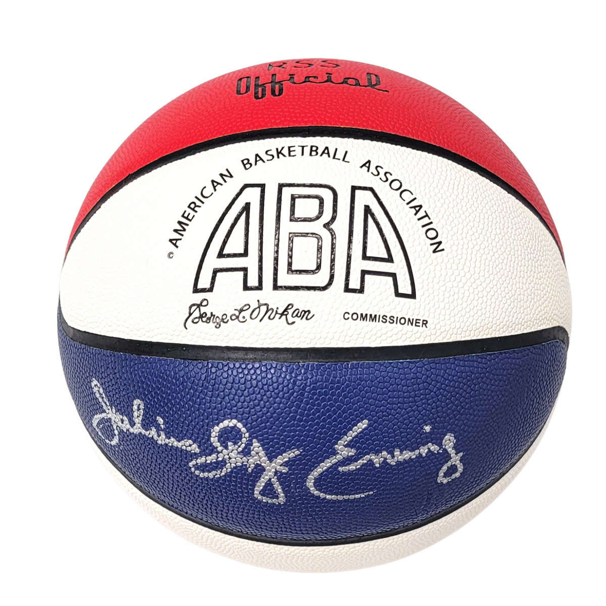Julius Dr. J Erving Signed New York Nets Virginia Squires ABA Official Basketball Beckett Witnessed 76ers Silver-Powers Sports Memorabilia