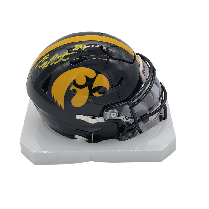 Sam LaPorta Signed Iowa Hawkeyes Midi Speed Flex Helmet - Beckett-Powers Sports Memorabilia