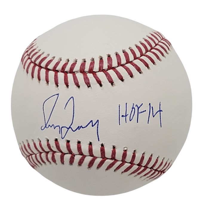 Greg Maddux Signed Atlanta Braves Cubs OML Baseball W/HOF 14 - Beckett-Powers Sports Memorabilia