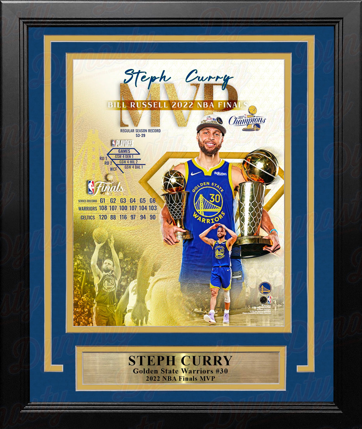 Steph Curry Golden State Warriors 2022 NBA Finals MVP 8" x 10" Framed Basketball Collage Photo-Powers Sports Memorabilia