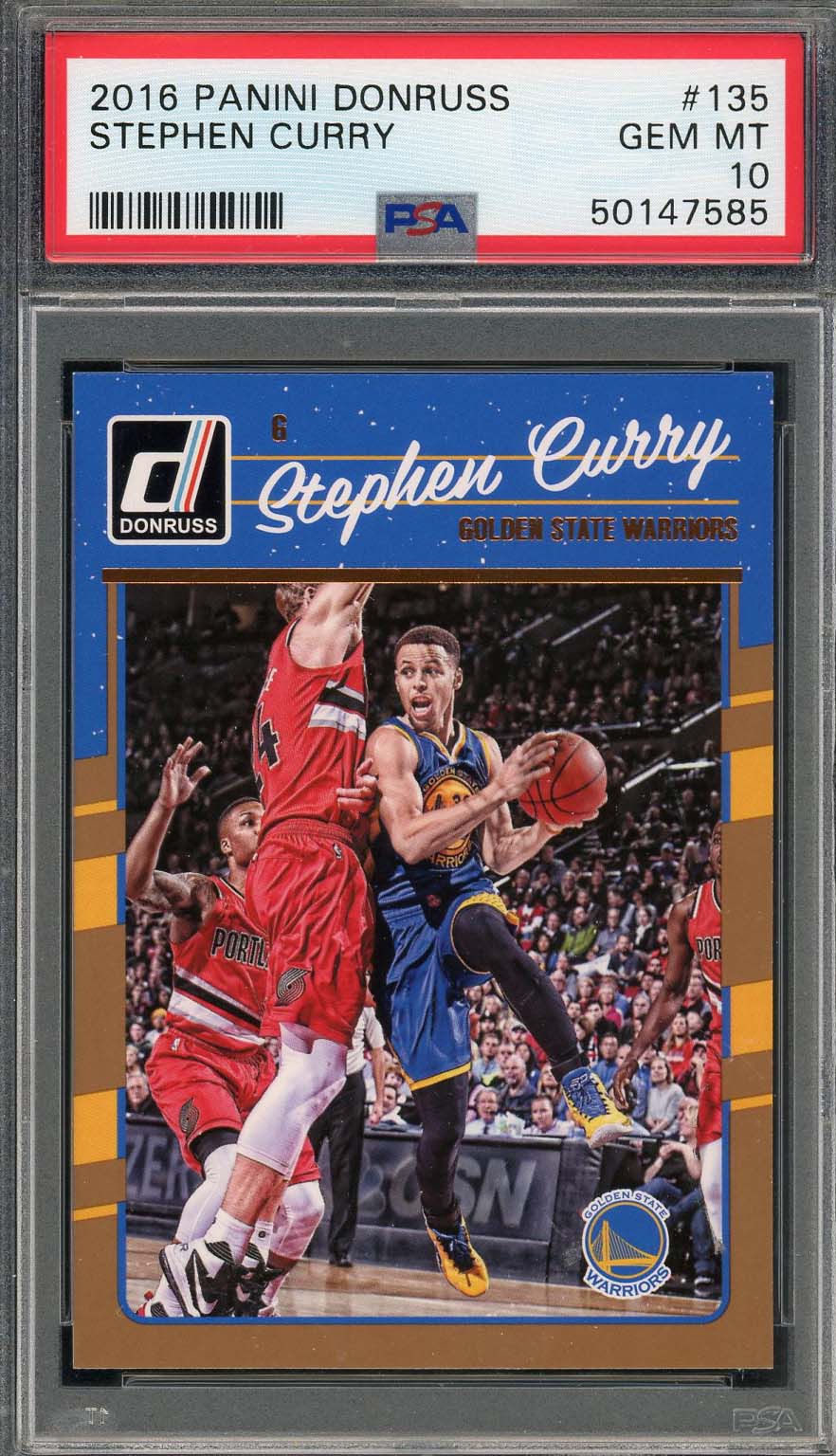 Stephen Curry 2016 Panini Donruss Basketball Card #135 Graded PSA 10-Powers Sports Memorabilia
