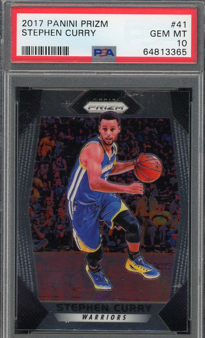 Stephen Curry 2017 Panini Prizm Basketball Card #41 Graded PSA 10-Powers Sports Memorabilia