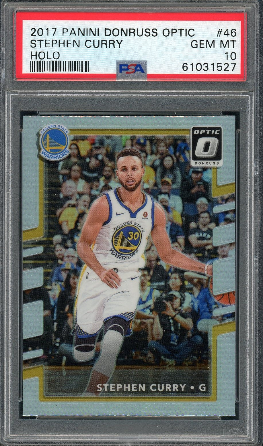 Stephen Curry 2017 Panini Donruss Optic Holo Basketball Card #46 Graded PSA 10-Powers Sports Memorabilia