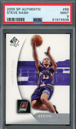 Steve Nash 2005 Upper Deck SP Authentic Basketball Card #69 Graded PSA 9-Powers Sports Memorabilia