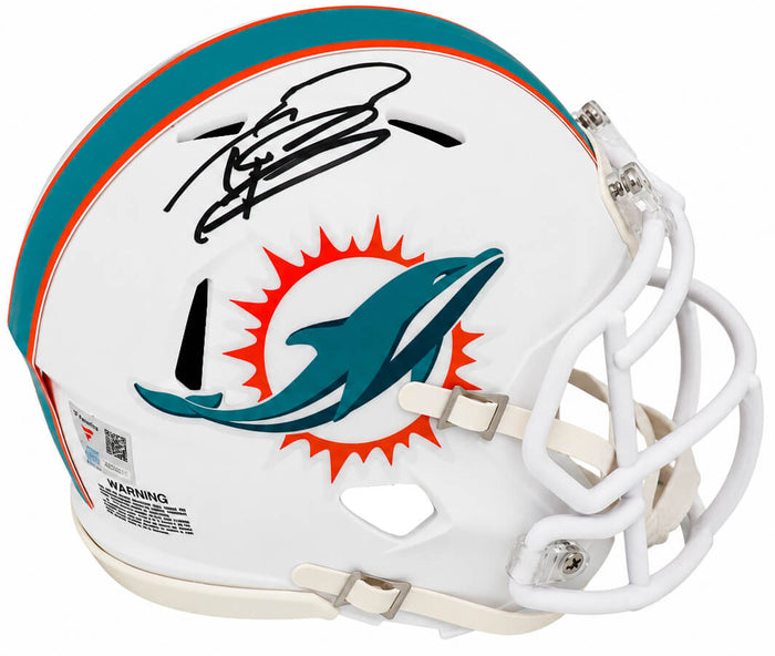 Tua Tagovailoa Autographed Dolphins Riddell Speed Mini Helmet - (Fanatics)-Powers Sports Memorabilia
