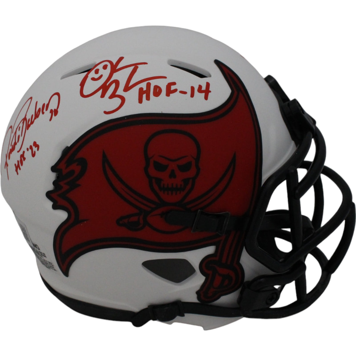 Lynch Sapp Barber Brooks Tampa Bay Buccaneers Lunar Mini Helmet-Powers Sports Memorabilia