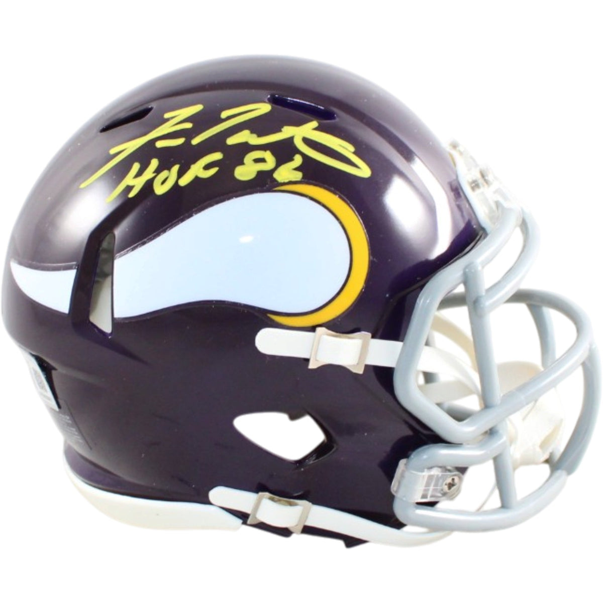Fran Tarkenton Minnesota Vikings Signed Mini Helmet - 61 TB HOF 86 Becket W Beckett-Powers Sports Memorabilia