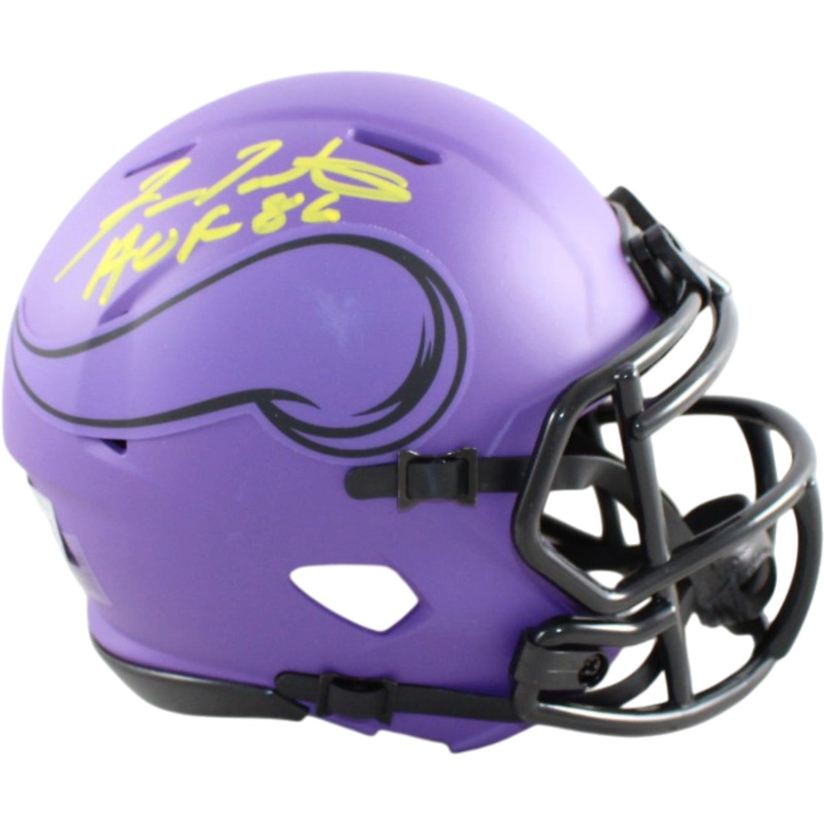 Fran Tarkenton Minnesota Vikings Signed Mini Helmet - Rave HOF Becket W Beckett-Powers Sports Memorabilia