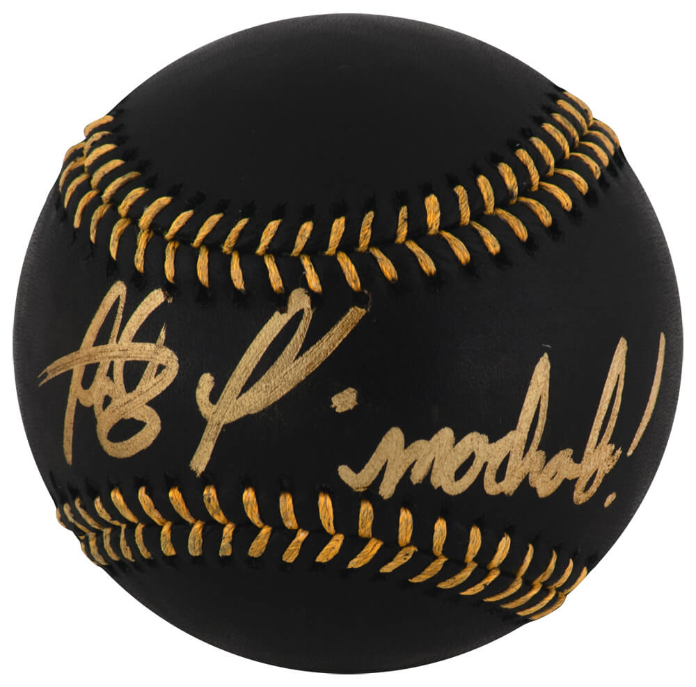 Fernando Tatis Jr. Autographed Rawlings Black MLB Baseball w/ Machalo JSA