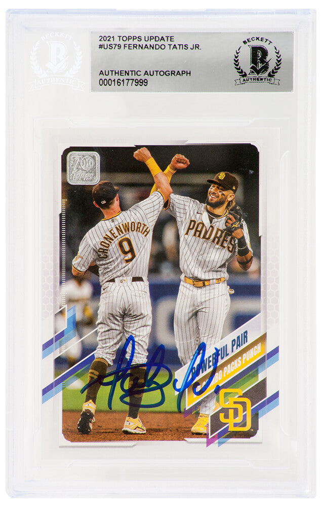 Fernando Tatis Jr. Autographed San Diego Padres 2021 Topps Update Baseball Card #US79-Powers Sports Memorabilia