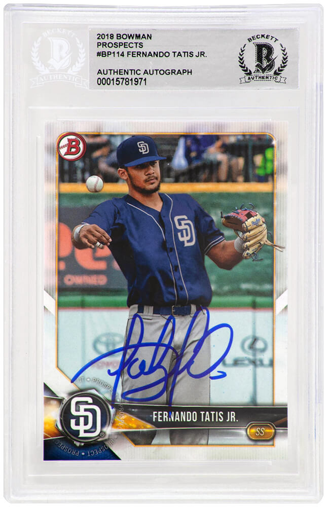 Fernando Tatis Jr. San Diego Padres Autographed 2018 Bowman Prospects-Powers Sports Memorabilia