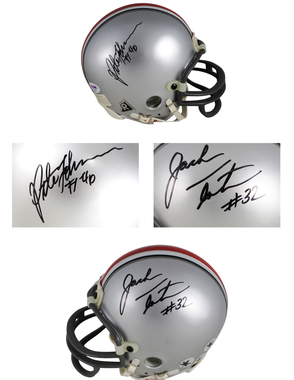 Jack Tatum Pete Johnson Ohio State Buckeyes Signed Mini Helmet - PSA PSA-Powers Sports Memorabilia
