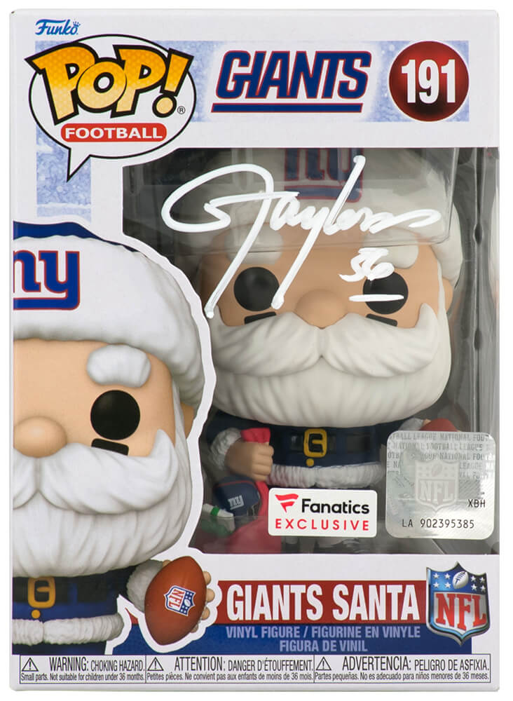 Lawrence Taylor Autographed New York Giants 'SANTA' Funko Pop Doll #191-Powers Sports Memorabilia