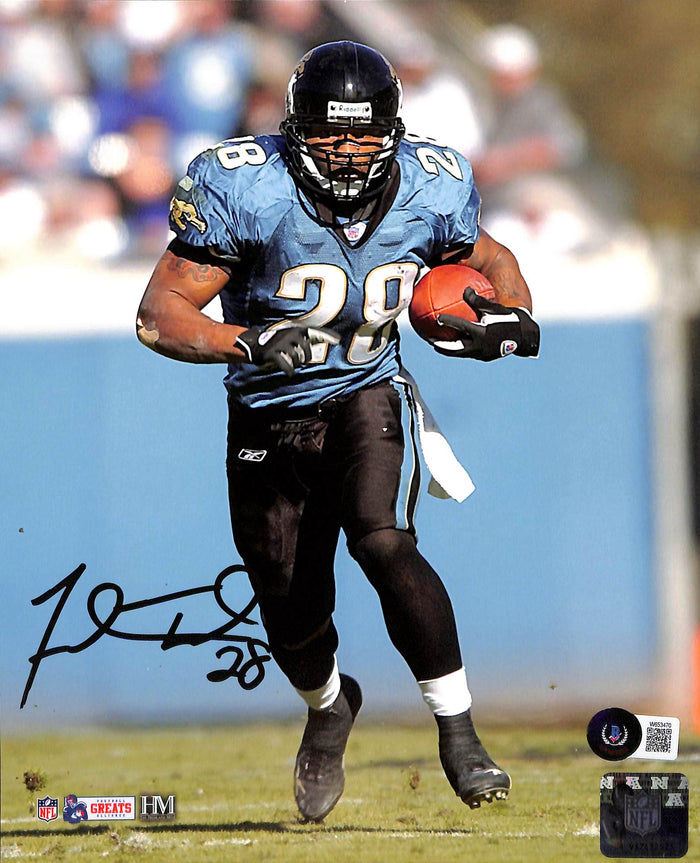 Fred Taylor Signed Jacksonville Jaguars 8x10 Photo – Beckett Authenticated-Powers Sports Memorabilia