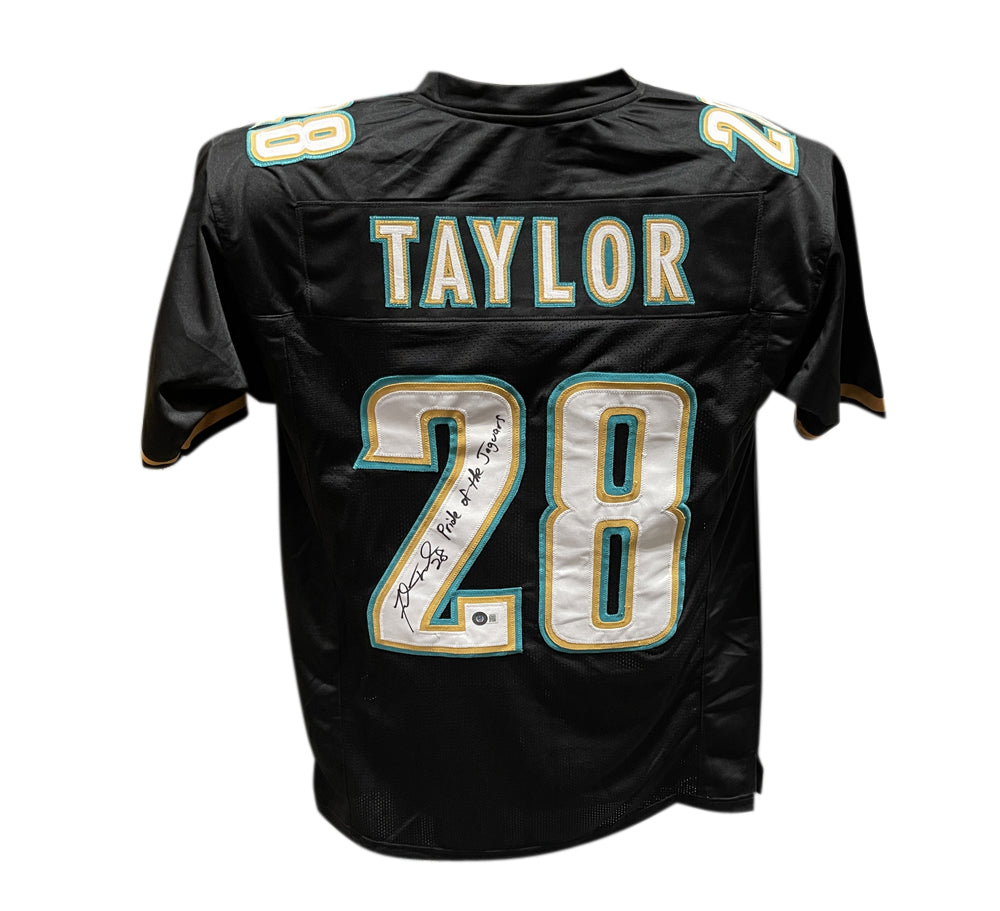 Fred Taylor Pro Style Signed Jersey White Inscription. – Beckett Authenticated-Powers Sports Memorabilia