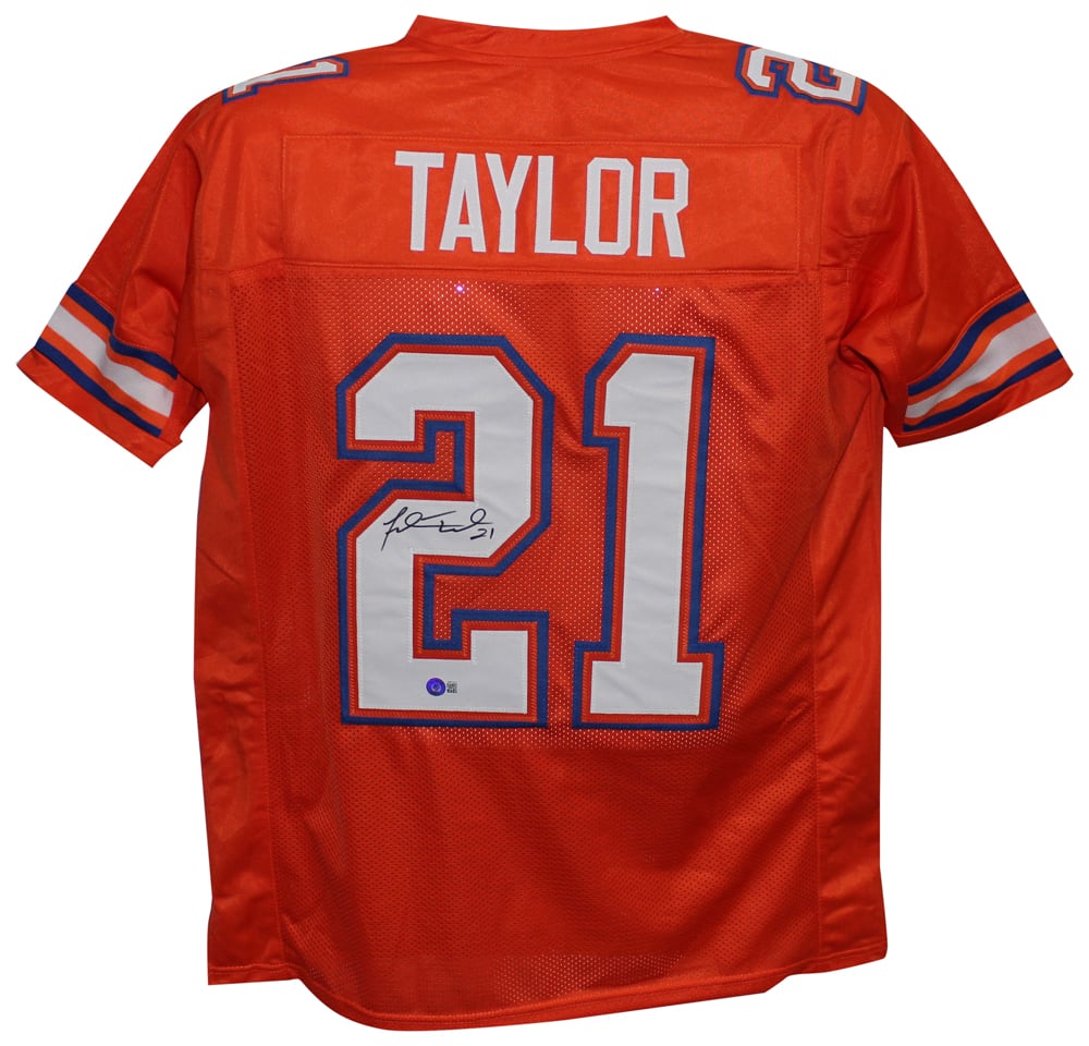 Fred Taylor Signed College Style Orange XL Jersey – Beckett Authenticated-Powers Sports Memorabilia