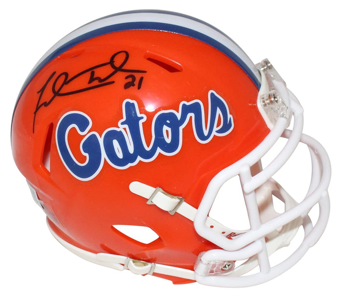 Fred Taylor Signed Florida Gators Orange Mini Helmet – Beckett Authenticated-Powers Sports Memorabilia