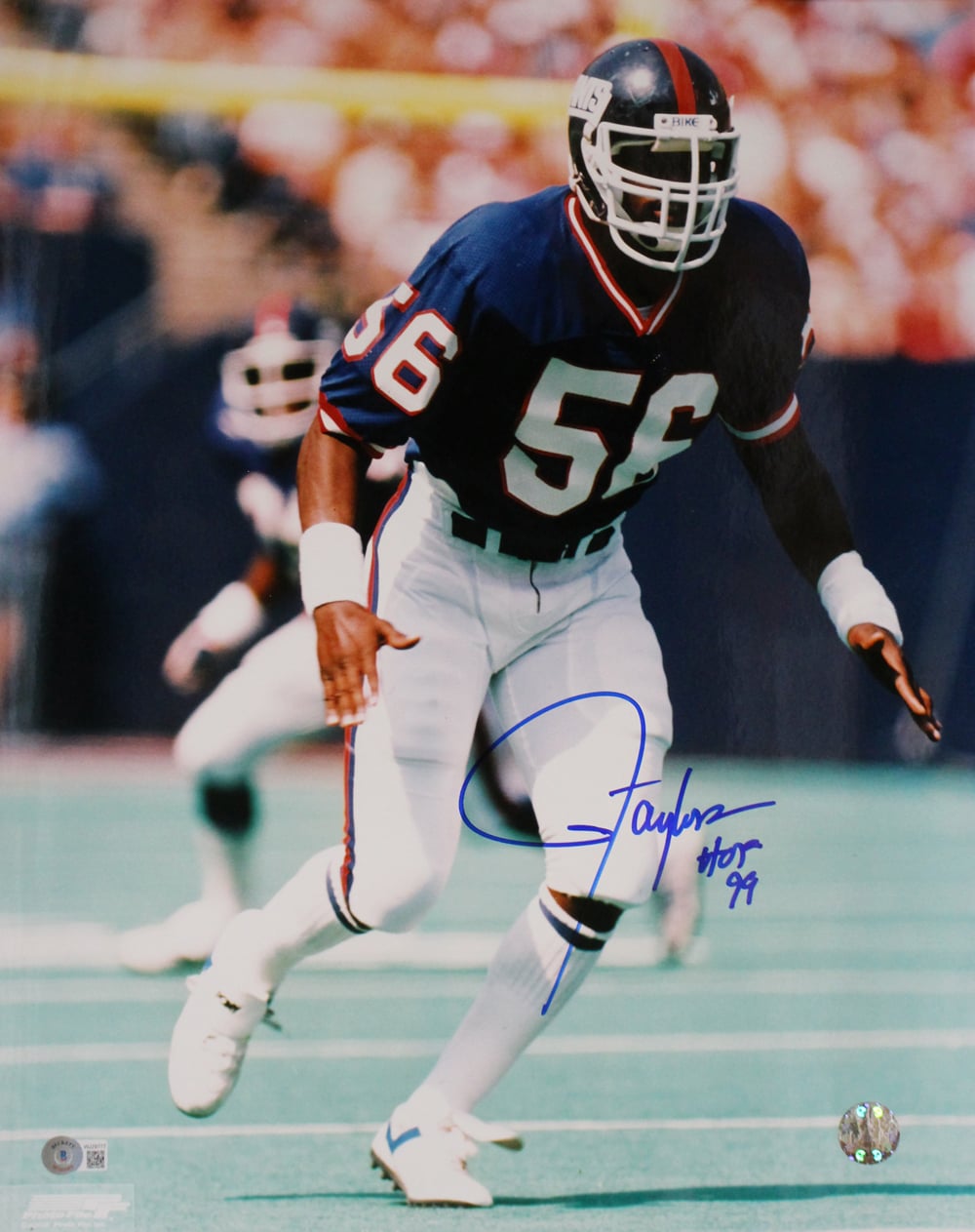 Lawrence Taylor Signed New York Giants 16x20 Photo HOF – Beckett Authenticated-Powers Sports Memorabilia