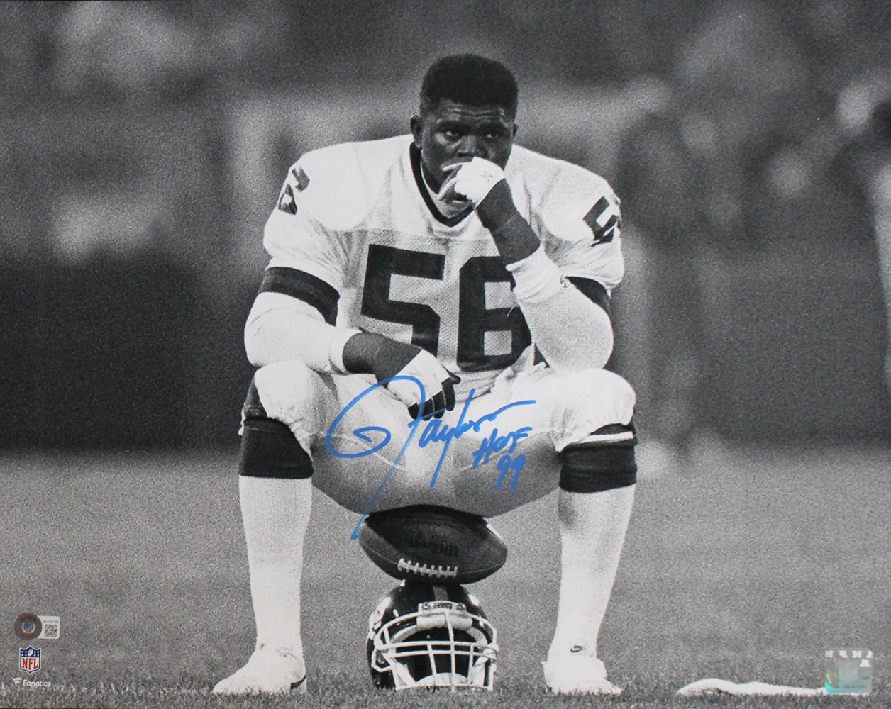 Lawrence Taylor Signed New York Giants 16x20 Photo HOF – Hall of Fame – Beckett Authenticated-Powers Sports Memorabilia
