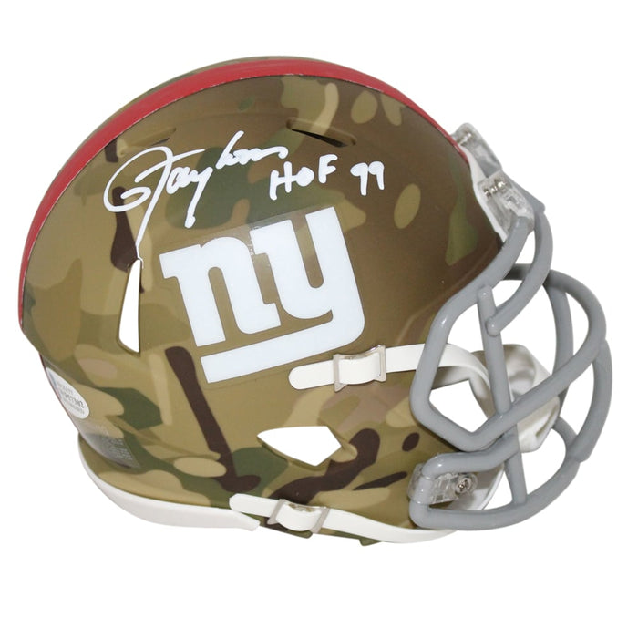 Lawrence Taylor Signed New York Giants Camo Mini Helmet HOF – Beckett Authenticated-Powers Sports Memorabilia