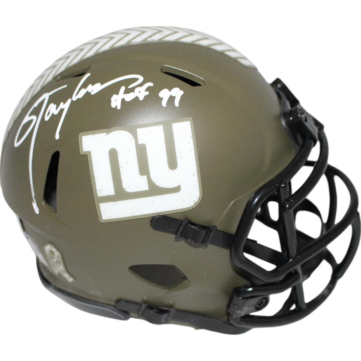 Lawrence Taylor New York Giants Signed Mini Helmet - 22 STS HOF Beckett Beckett-Powers Sports Memorabilia