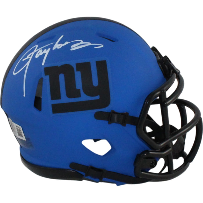 Lawrence Taylor Signed New York Giants Rave Mini Helmet Beckett W-Powers Sports Memorabilia