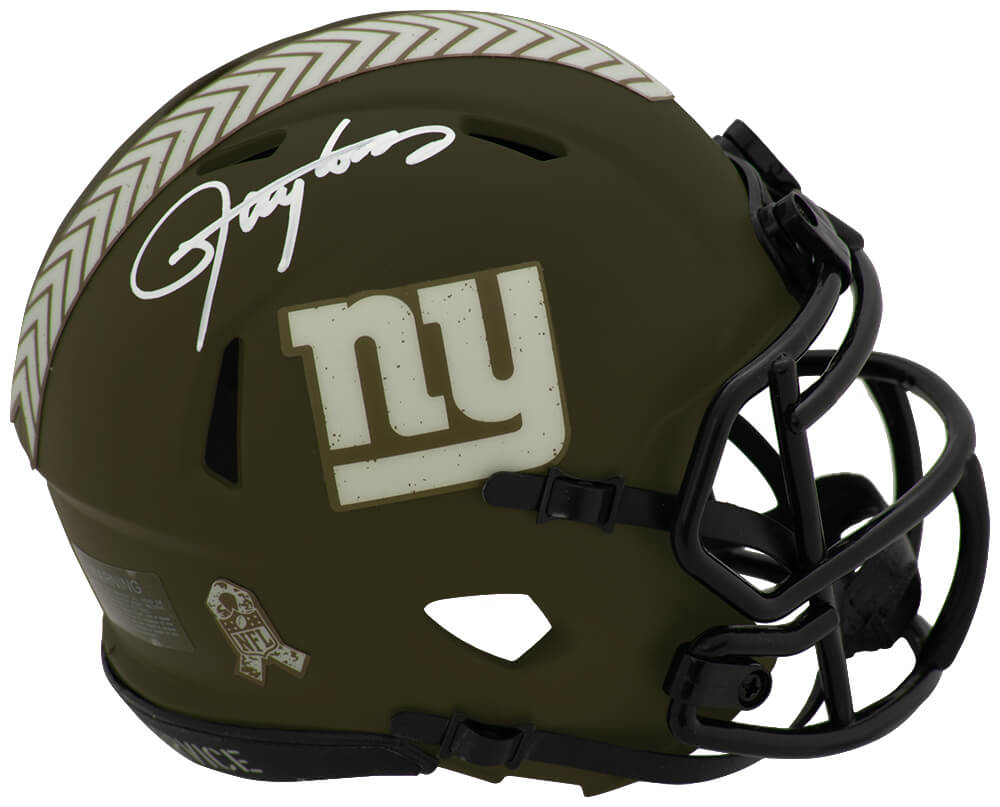 Lawrence Taylor Autographed New York Giants SALUTE Riddell Speed Mini Helmet-Powers Sports Memorabilia