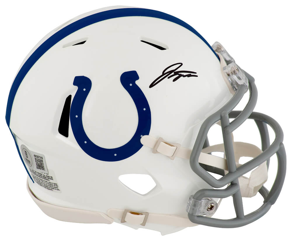 Jonathan Taylor Indianapolis Colts Autographed Riddell Speed MIni Helmet-Powers Sports Memorabilia
