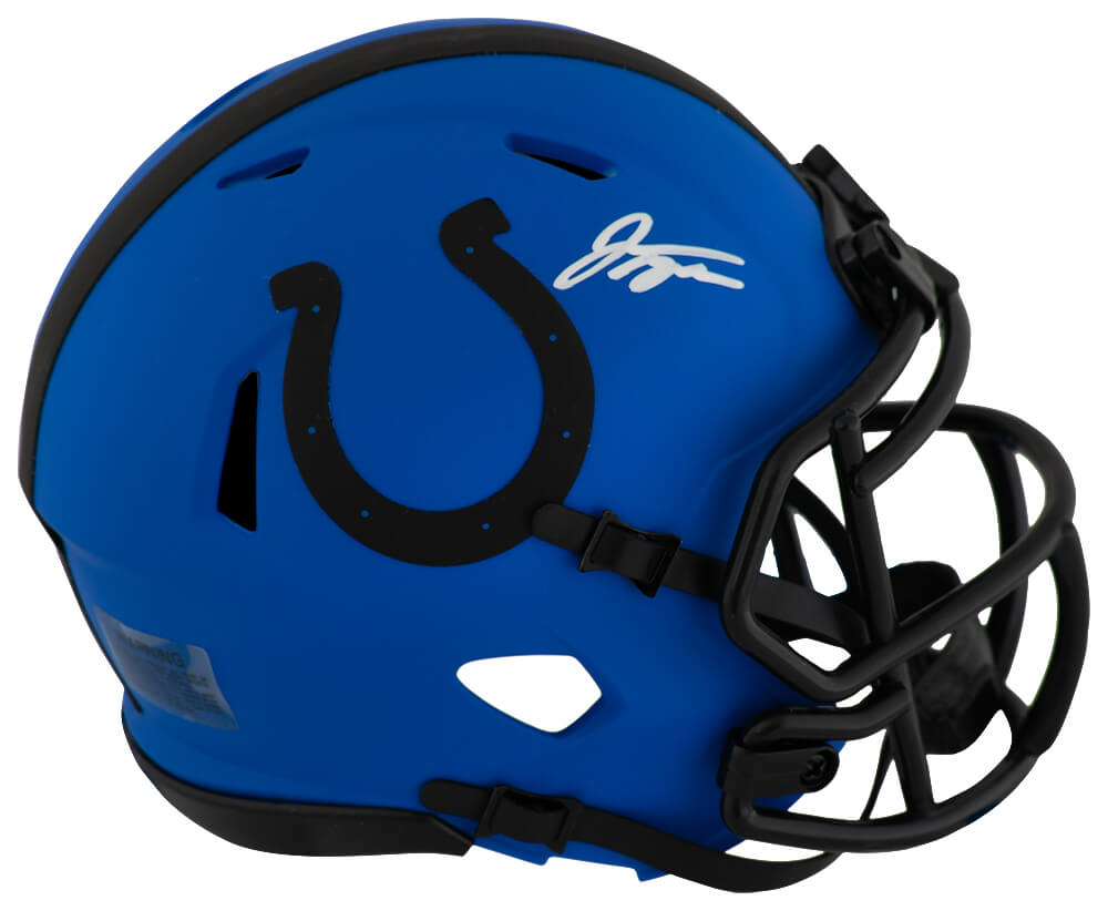 Jonathan Taylor Indianapolis Colts Autographed RAVE Riddell Mini Helmet-Powers Sports Memorabilia
