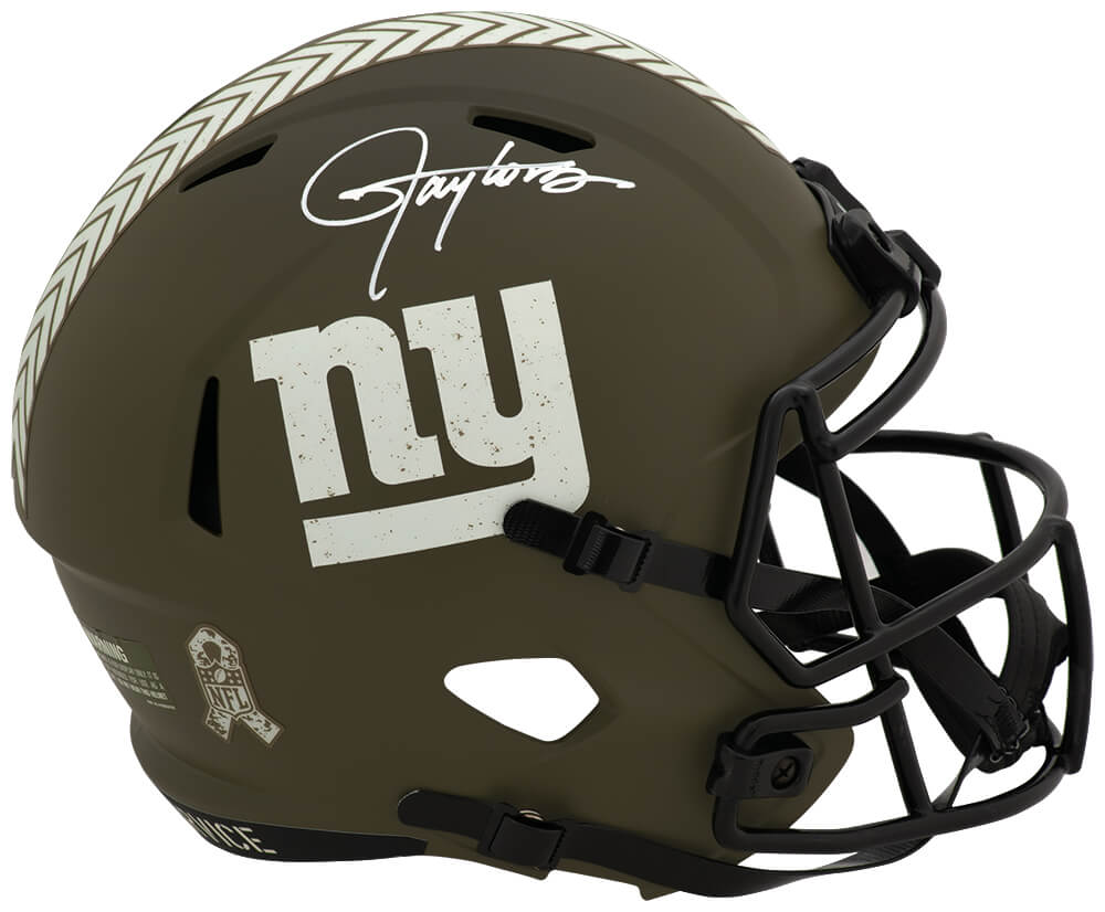 Lawrence Taylor Autographed New York Giants SALUTE Riddell Full Size Speed Replica Helmet-Powers Sports Memorabilia