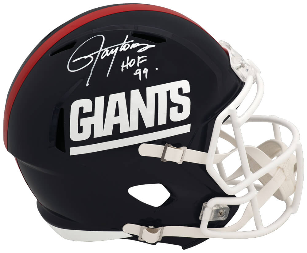 Lawrence Taylor New York Giants Autographed NY Throwback Riddell Replica-Powers Sports Memorabilia