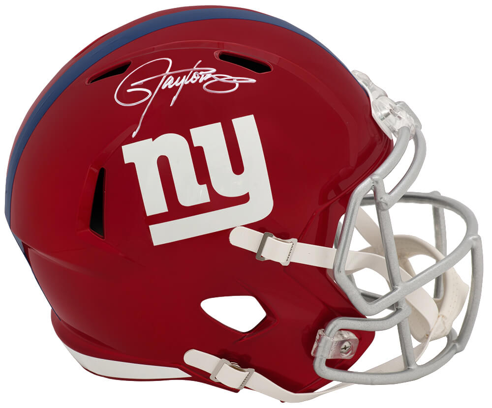 Lawrence Taylor Autographed Giants FLASH Riddell Full Size Speed Replica Helmet-Powers Sports Memorabilia