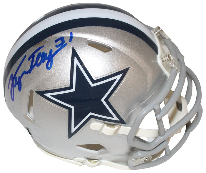George Teague Signed Dallas Cowboys Speed Mini Helmet – Beckett Authenticated-Powers Sports Memorabilia