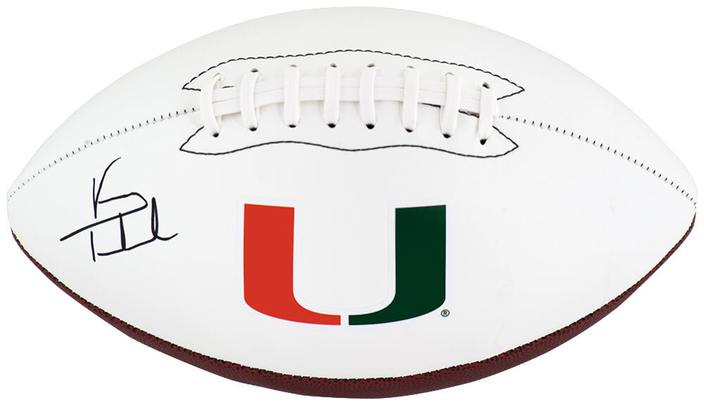 Vinny Testaverde Autographed Miami Hurricanes Logo Brands White Logo Football-Powers Sports Memorabilia