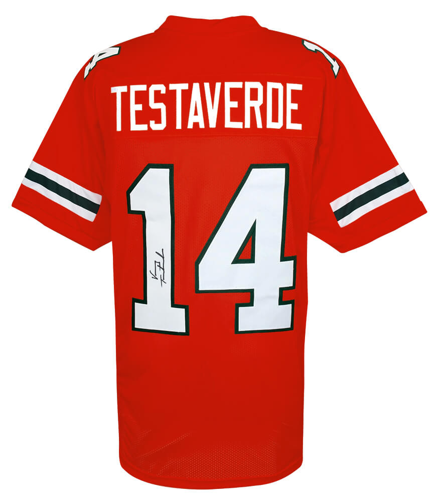 Vinny Testaverde Autographed Orange Throwback Custom College Football Jersey-Powers Sports Memorabilia