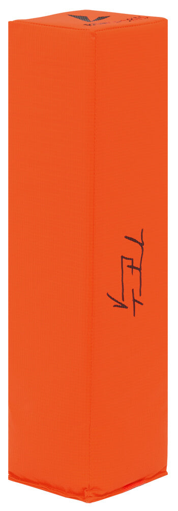 Vinny Testaverde Autographed BSN Orange Endzone Football Pylon-Powers Sports Memorabilia
