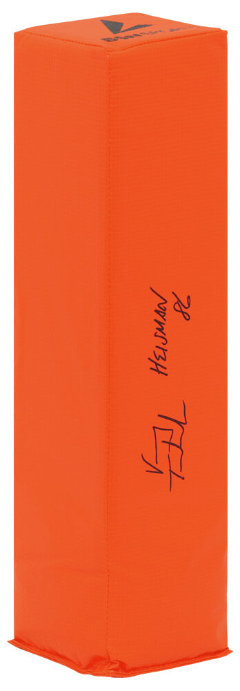 Vinny Testaverde Autographed Orange Endzone Football Pylon w/ Heisman'86-Powers Sports Memorabilia