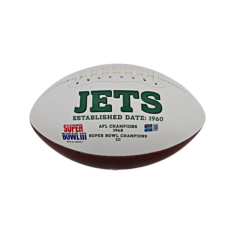 Vinny Testaverde New York Jets Signed Jets Logo White Panel Football-Powers Sports Memorabilia