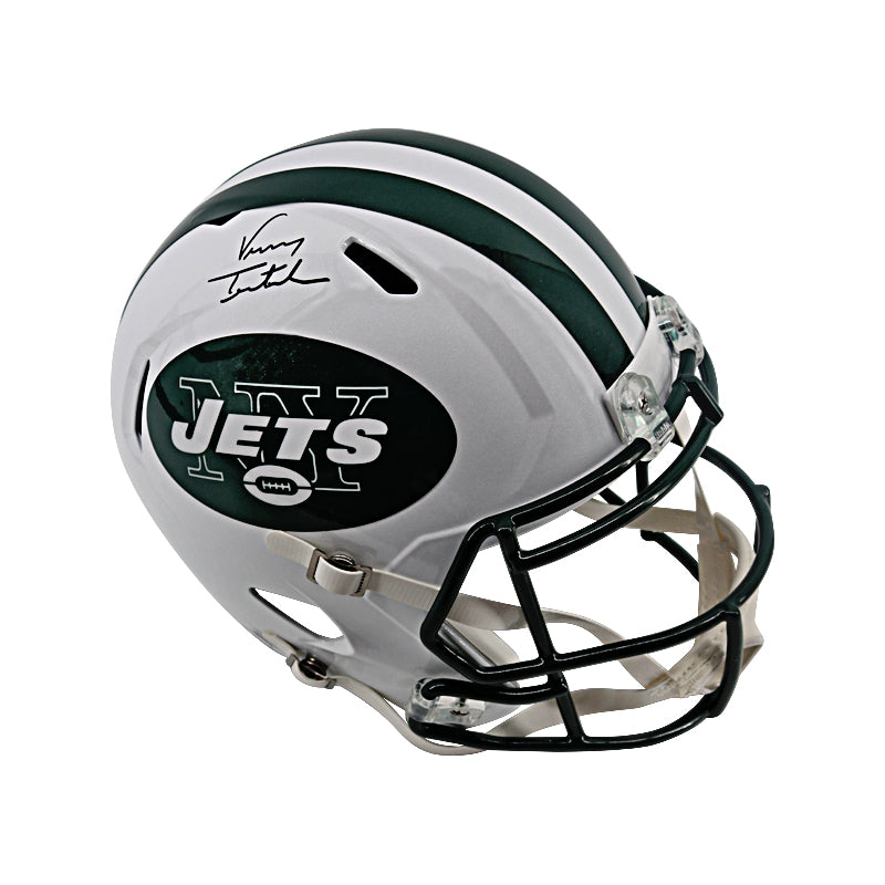 Vinny Testaverde New York Jets Signed Replica 1998 Riddell Style Helmet-Powers Sports Memorabilia