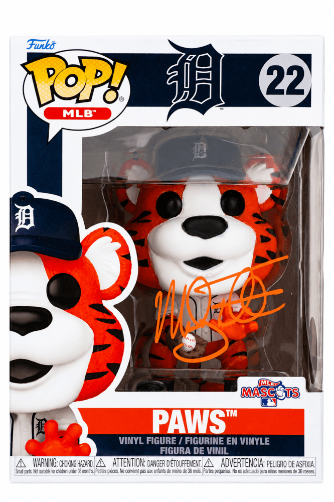 Mickey Tettleton Autographed Detroit Tigers 'Paws' MLB Mascot Funko Pop Doll #22-Powers Sports Memorabilia