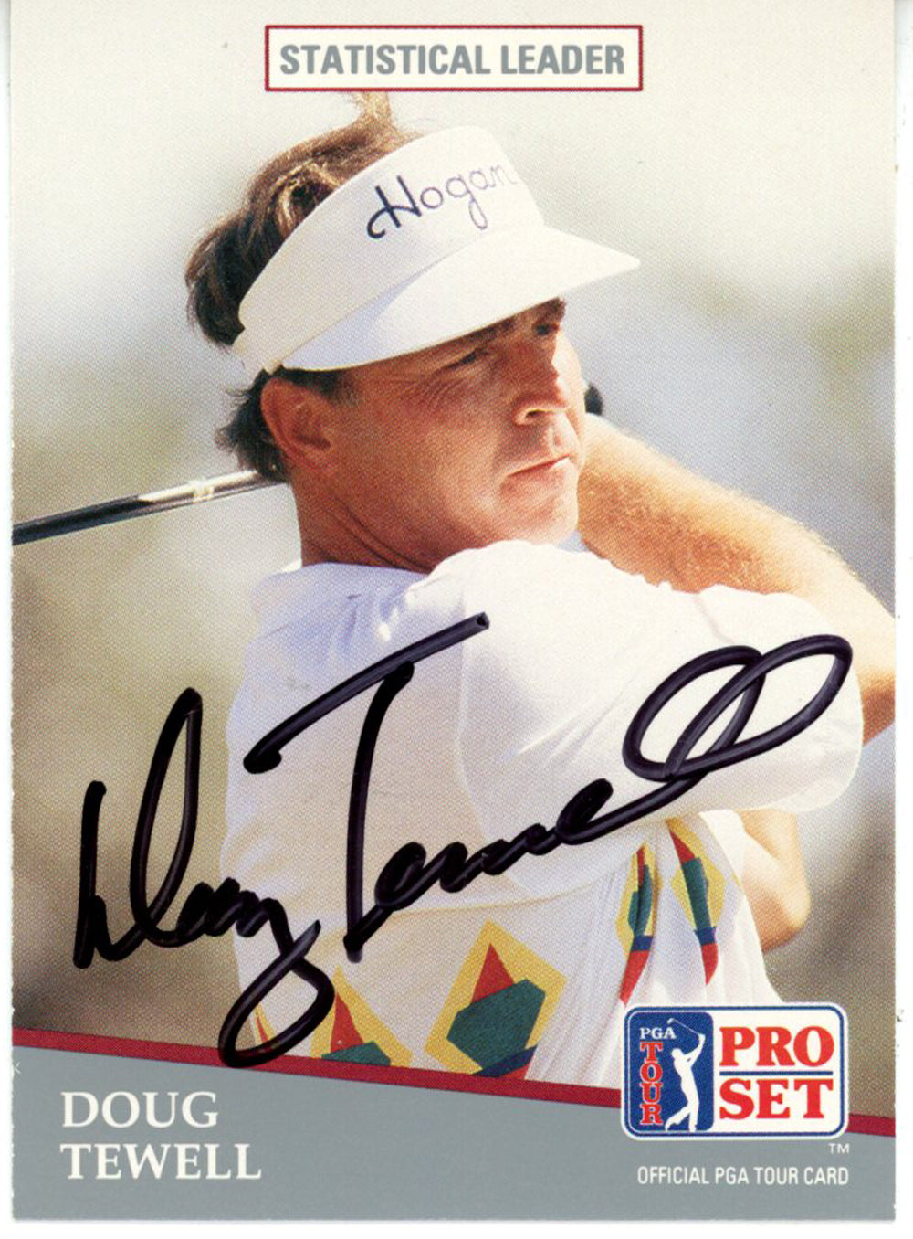 Doug Tewell Pga Signed Card - 1991 Pro Set #273 Stat Leader Beckett Beckett-Powers Sports Memorabilia