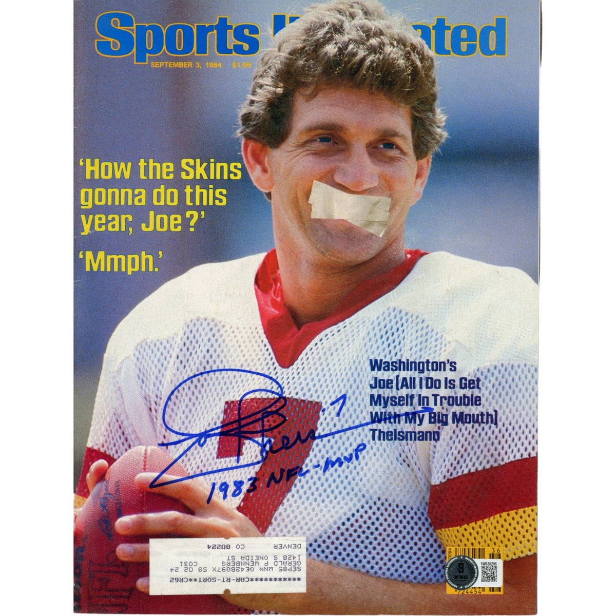 Joe Theismann Washington Redskins Signed Sports Illustrated-Powers Sports Memorabilia