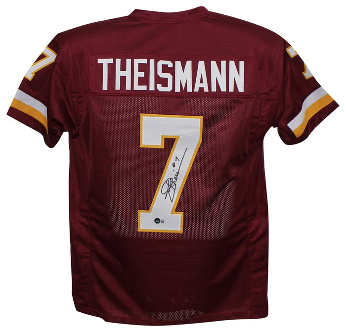 Joe Theismann Signed Pro Style Red XL Jersey – Beckett Authenticated-Powers Sports Memorabilia