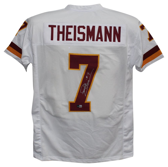 Joe Theismann Signed Pro Style White XL Jersey – Beckett Authenticated-Powers Sports Memorabilia